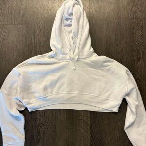 Super cropped white ALO hoody